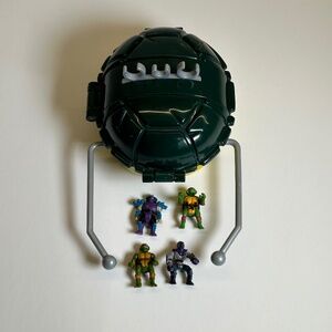 Vintage 90s Playmate Toys TMNT Mini Mutants Carry Along Communication Playset